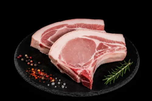 cote de porc avec couenne